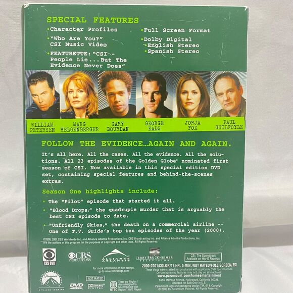 CSI Crime Scene Investigation The Complete First Season DVD 6 Disk Set - Picture 7 of 16